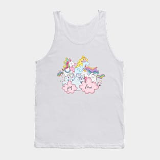 Three Little Unicorns Hanging Out Tank Top